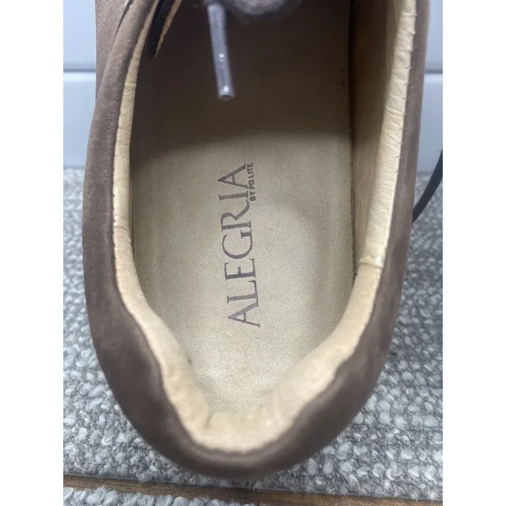 Men's Shoes Alegria EU Sz 45 US 11‎ Brown Loafer Leather Tie Comfort PG Lite S1